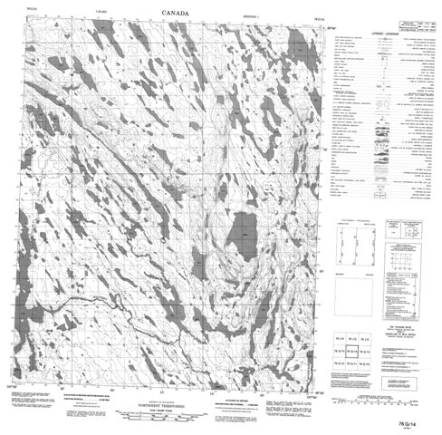 No Title Topographic Paper Map 076G14 at 1:50,000 scale
