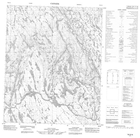 No Title Topographic Paper Map 076G15 at 1:50,000 scale