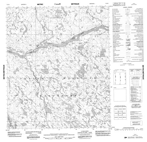 No Title Topographic Paper Map 076H01 at 1:50,000 scale