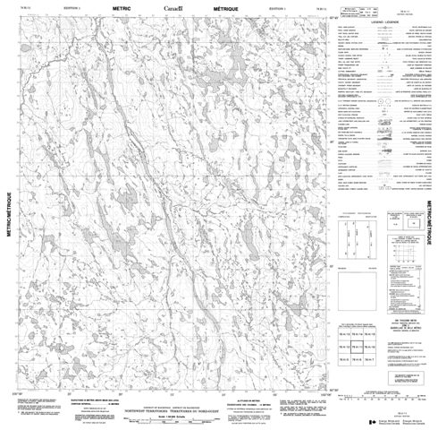 No Title Topographic Paper Map 076H11 at 1:50,000 scale