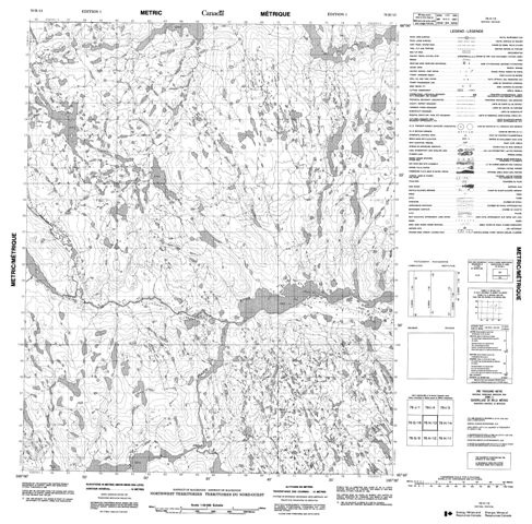 No Title Topographic Paper Map 076H13 at 1:50,000 scale