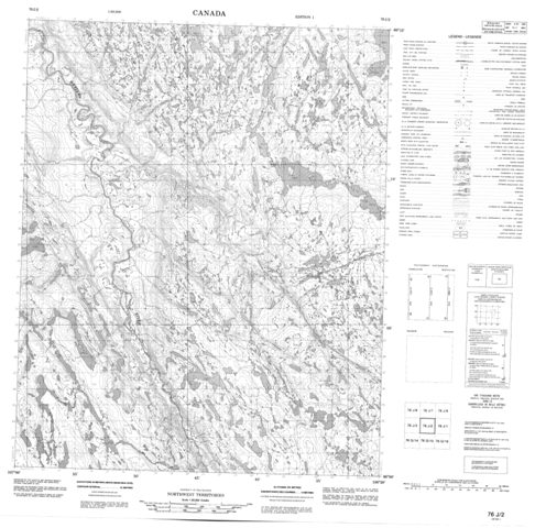 No Title Topographic Paper Map 076J02 at 1:50,000 scale