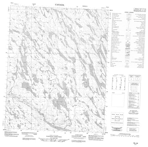 No Title Topographic Paper Map 076J04 at 1:50,000 scale