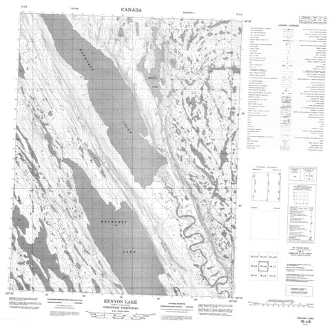 Kenyon Lake Topographic Paper Map 076J06 at 1:50,000 scale