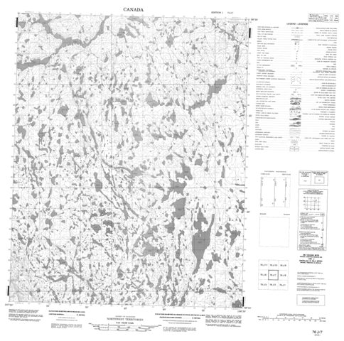 No Title Topographic Paper Map 076J07 at 1:50,000 scale
