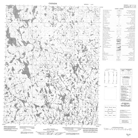 No Title Topographic Paper Map 076J09 at 1:50,000 scale