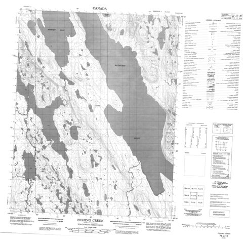 Fishing Creek Topographic Paper Map 076J12 at 1:50,000 scale