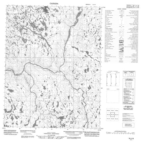 No Title Topographic Paper Map 076J16 at 1:50,000 scale