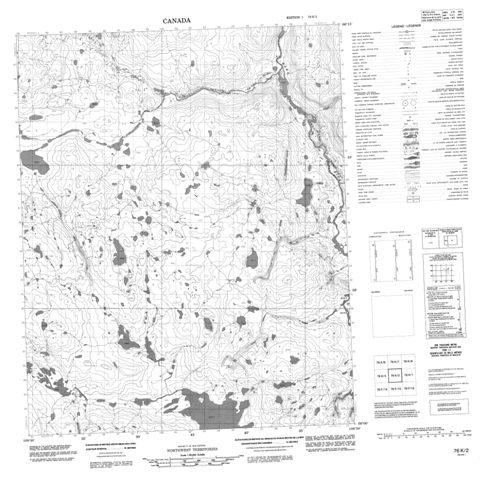 No Title Topographic Paper Map 076K02 at 1:50,000 scale