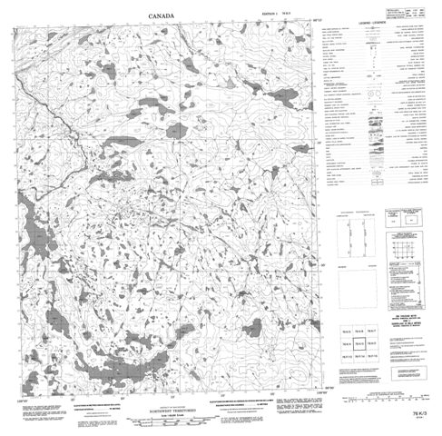 No Title Topographic Paper Map 076K03 at 1:50,000 scale