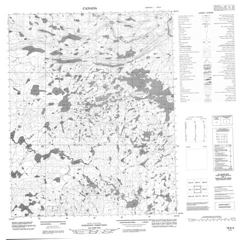 No Title Topographic Paper Map 076K04 at 1:50,000 scale