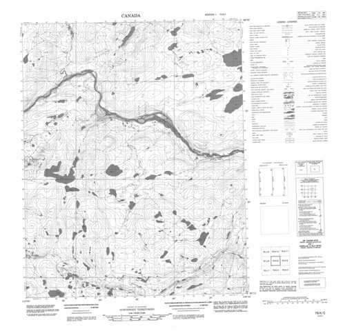 No Title Topographic Paper Map 076K05 at 1:50,000 scale