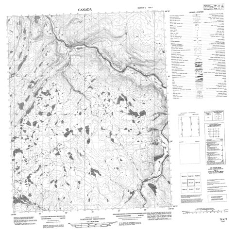 No Title Topographic Paper Map 076K07 at 1:50,000 scale