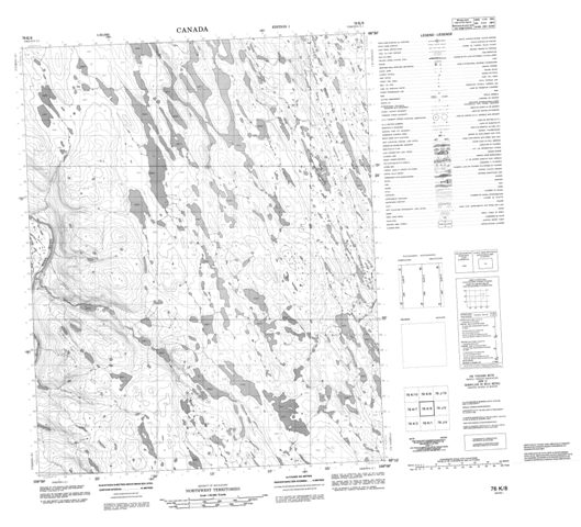 No Title Topographic Paper Map 076K08 at 1:50,000 scale