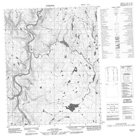 No Title Topographic Paper Map 076K10 at 1:50,000 scale