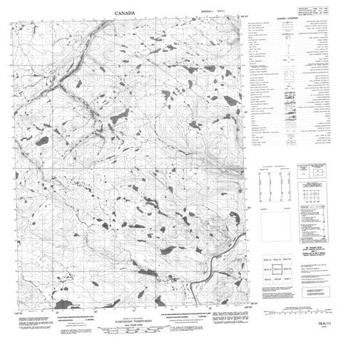 No Title Topographic Paper Map 076K11 at 1:50,000 scale