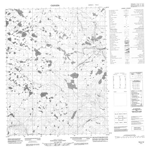 No Title Topographic Paper Map 076K12 at 1:50,000 scale