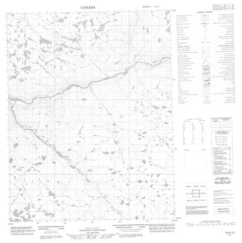No Title Topographic Paper Map 076K13 at 1:50,000 scale