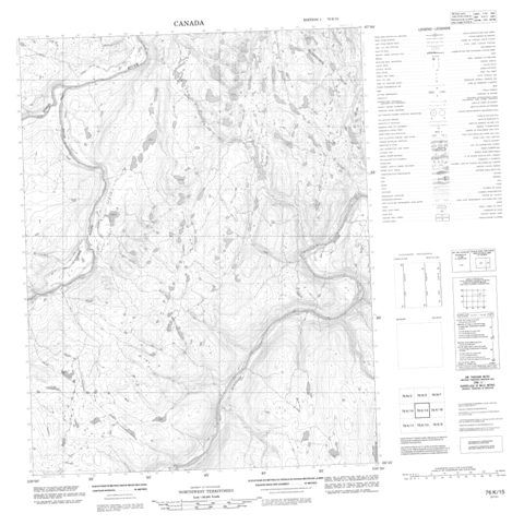 No Title Topographic Paper Map 076K15 at 1:50,000 scale