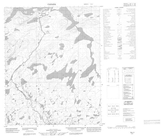 No Title Topographic Paper Map 076L01 at 1:50,000 scale