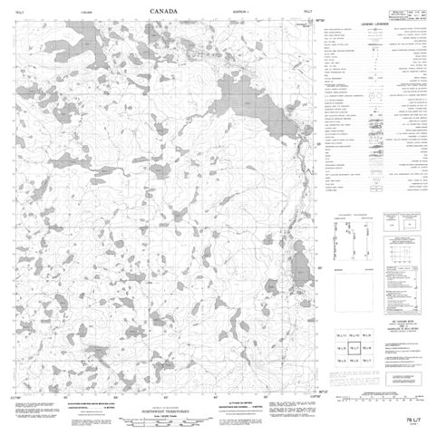 No Title Topographic Paper Map 076L07 at 1:50,000 scale