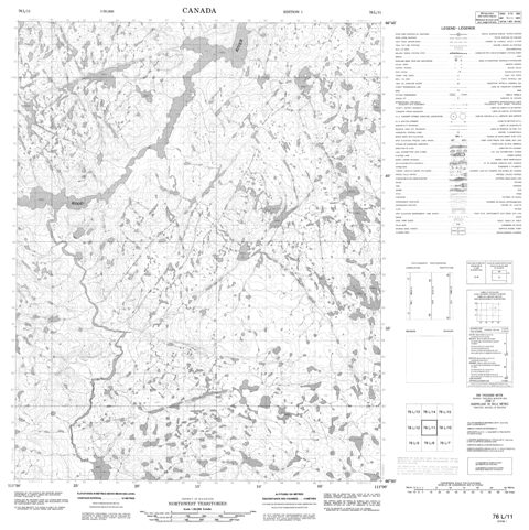No Title Topographic Paper Map 076L11 at 1:50,000 scale