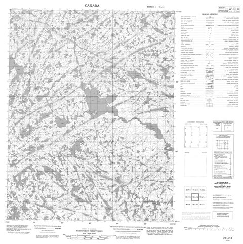 No Title Topographic Paper Map 076L13 at 1:50,000 scale