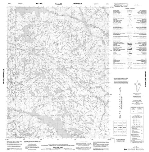 No Title Topographic Paper Map 076M03 at 1:50,000 scale