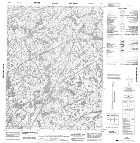 No Title Topographic Paper Map 076M04 at 1:50,000 scale