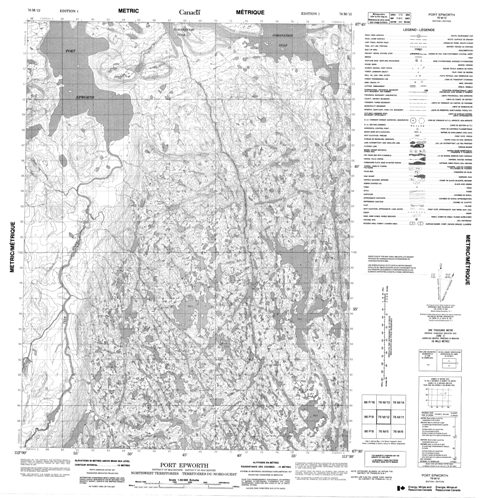 Port Epworth Topographic Paper Map 076M12 at 1:50,000 scale