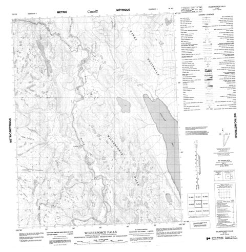 Wilberforce Falls Topographic Paper Map 076N02 at 1:50,000 scale