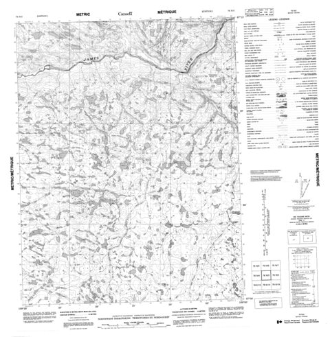 No Title Topographic Paper Map 076N03 at 1:50,000 scale