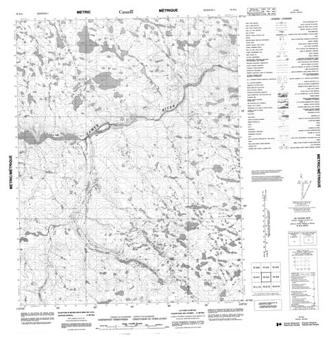 No Title Topographic Paper Map 076N04 at 1:50,000 scale