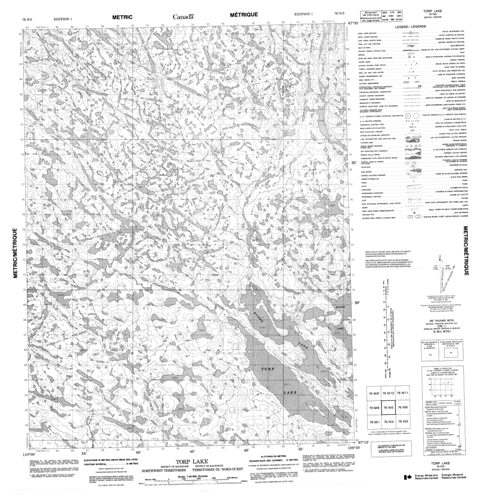 Torp Lake Topographic Paper Map 076N05 at 1:50,000 scale