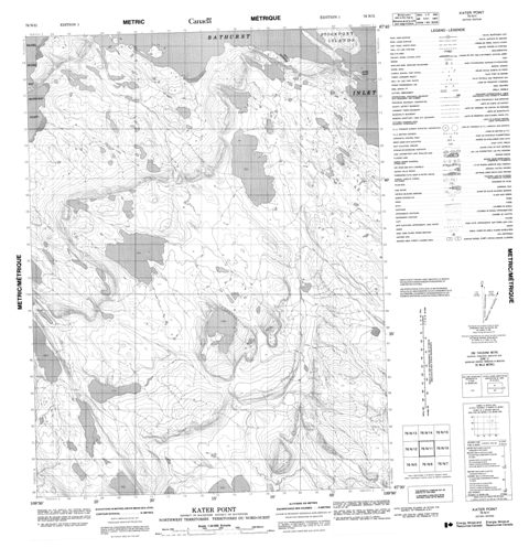 Kater Point Topographic Paper Map 076N11 at 1:50,000 scale
