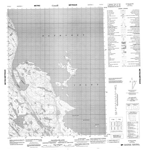 Galena Island Topographic Paper Map 076N13 at 1:50,000 scale