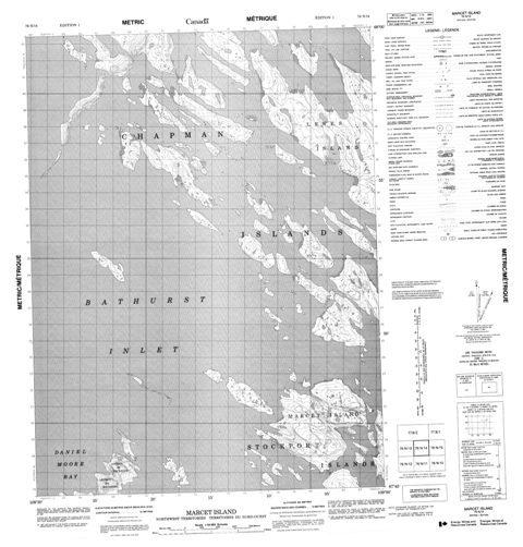 Marcet Island Topographic Paper Map 076N14 at 1:50,000 scale