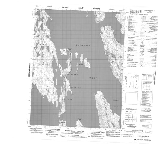 North Quadyuk Island Topographic Paper Map 076O04 at 1:50,000 scale