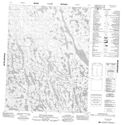 Boulder Creek Topographic Paper Map 076O06 at 1:50,000 scale