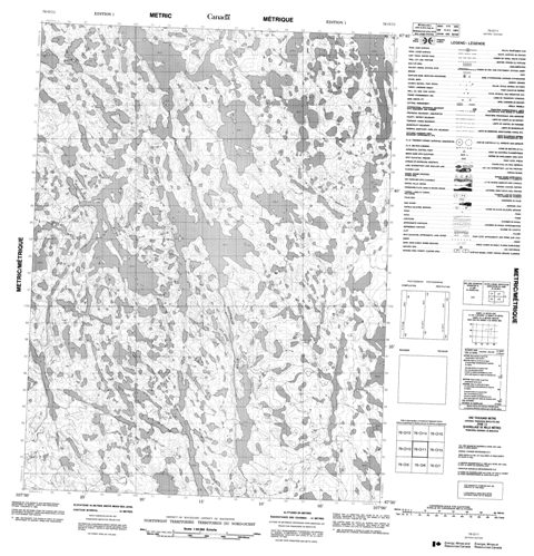 No Title Topographic Paper Map 076O11 at 1:50,000 scale