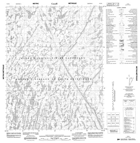 No Title Topographic Paper Map 076P02 at 1:50,000 scale