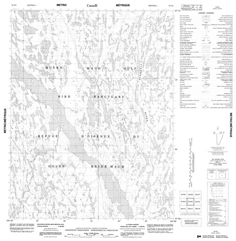 No Title Topographic Paper Map 076P03 at 1:50,000 scale
