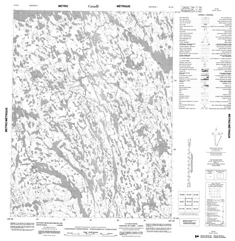 No Title Topographic Paper Map 076P04 at 1:50,000 scale