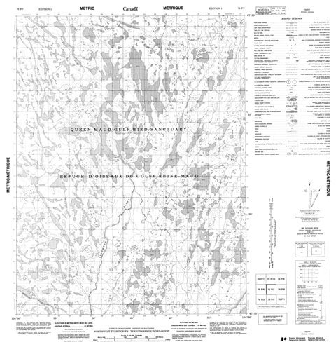 No Title Topographic Paper Map 076P07 at 1:50,000 scale