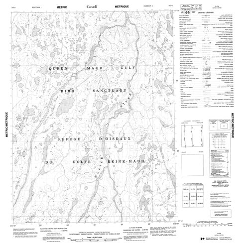 No Title Topographic Paper Map 076P08 at 1:50,000 scale
