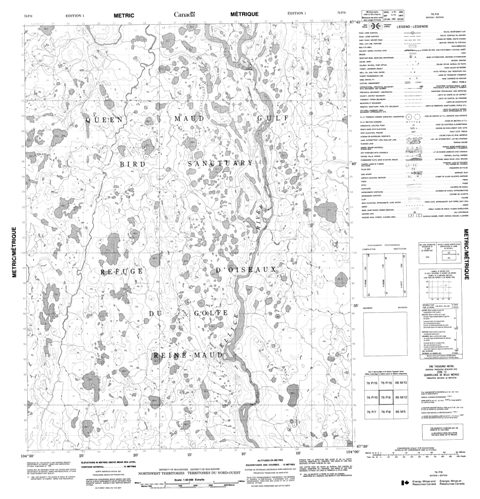 No Title Topographic Paper Map 076P09 at 1:50,000 scale