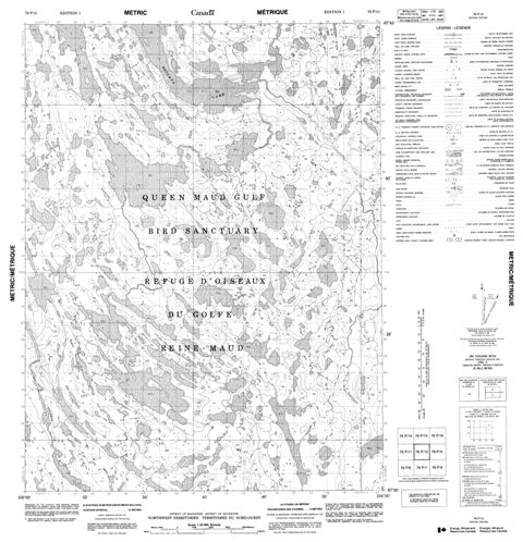 No Title Topographic Paper Map 076P10 at 1:50,000 scale