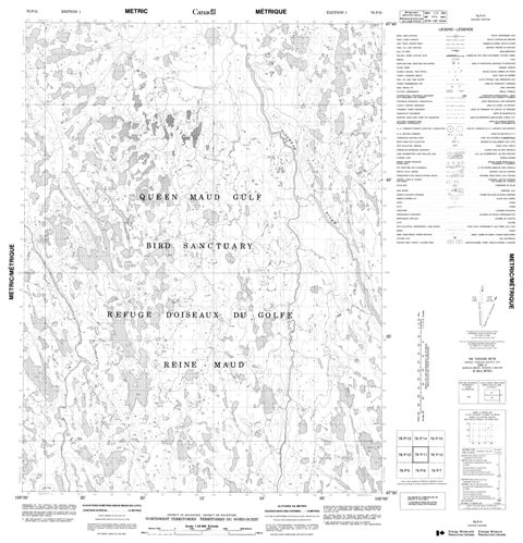 No Title Topographic Paper Map 076P11 at 1:50,000 scale