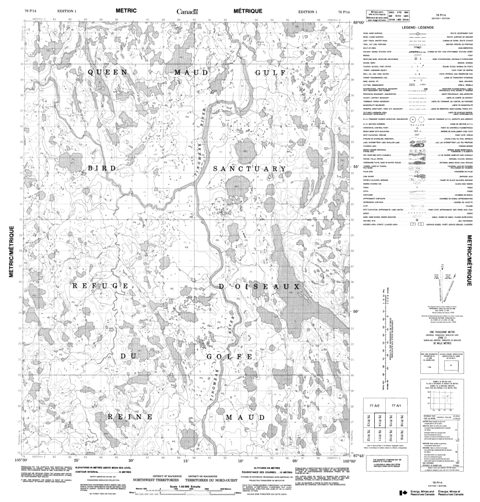 No Title Topographic Paper Map 076P14 at 1:50,000 scale