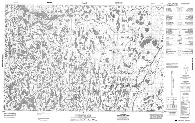 Kuugaarjuk River Topographic Paper Map 077A02 at 1:50,000 scale